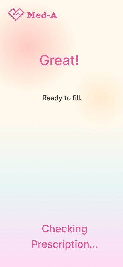 Screen 5, Great! Ready to fill, checking the prescription