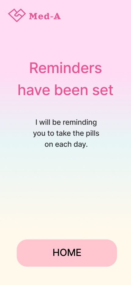Screen 10, Reminders have been set for each day