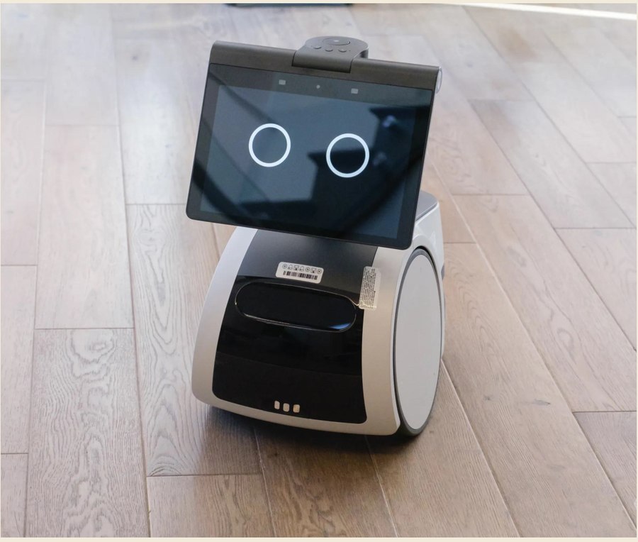 Amazon Astro home robot, a reference for Pax's screen-and-wheels form factor