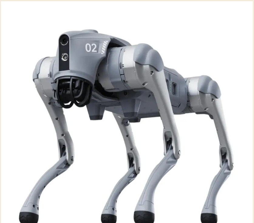 Unitree Go2 quadruped robot, a reference for Pax's pet-like mobility