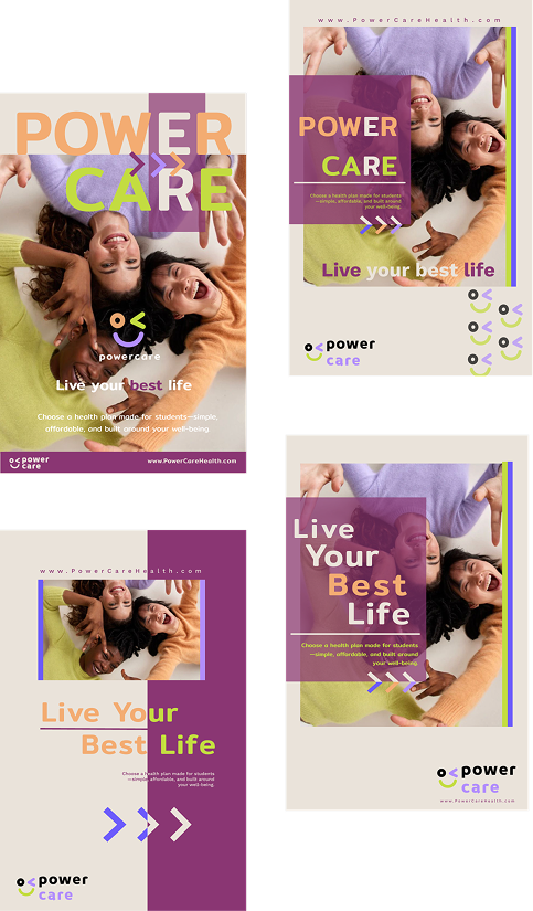 PowerCare poster variations